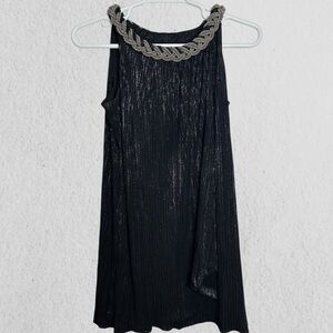 Laura petites black & silver mini dress